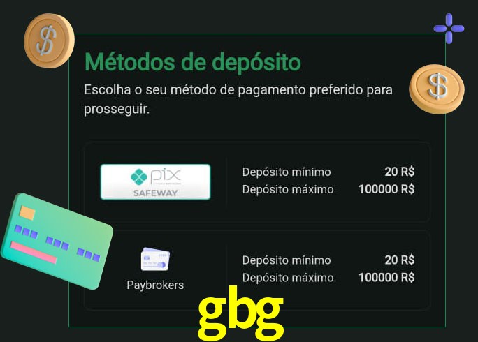 O cassino gbg oferece uma grande variedade de métodos de pagamento